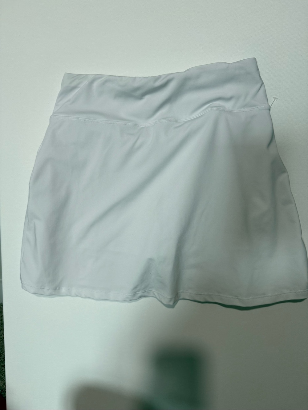 White Tennis Skort - Solid White Active Skirt size s